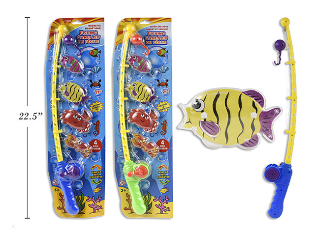 FISHING GAME 53CM LATCH AND HOOK 4 FISHES