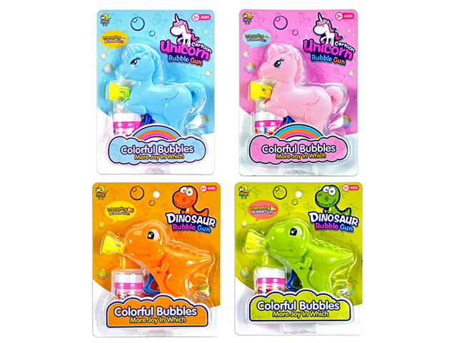BUBBLE GUN UNICORN/DINO SOLD QTY24