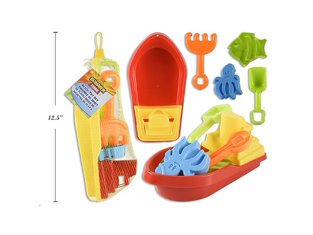 TOY BEACH 5PC TUG BOAT 23CM