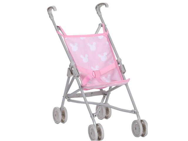 COOL GRAY AND PINK UMBRELLA STROLLER