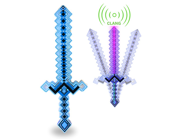 PIXELATED EPIC LIGHT AND SOUND SWORD