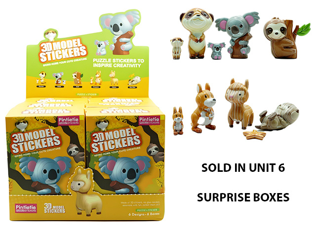 3D MODEL PVC STICKER PUZZLE AUSSIE ANIMALS UN6