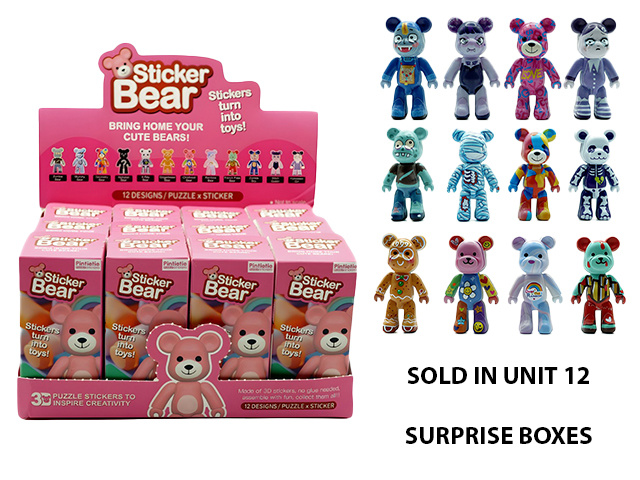 3D MODEL PVC STICKER PUZZLE MINI BEAR UN12