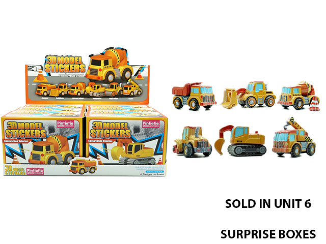 3D MODEL PVC STICKER PUZZLE CONST VEHICLES UN6