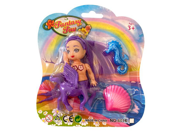 UNICORN GIRL WITH COLOUR HAIR 3ASST