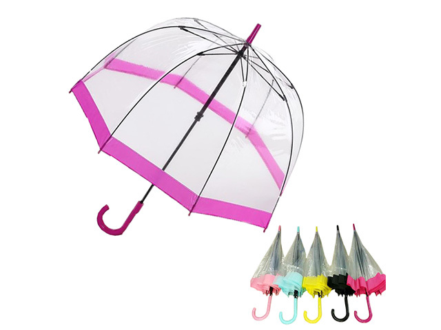 UMBRELLA BELL SHAPE TRANSPARENT 83CM 6ASST