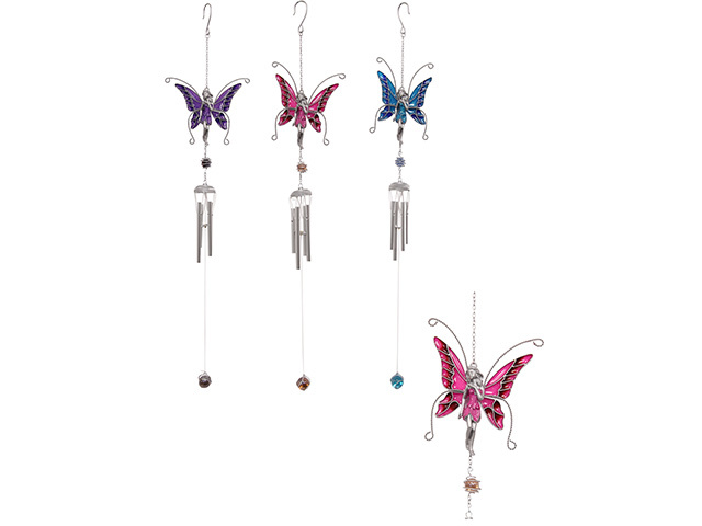 PEWTER FAIRY WINDCHIME 3ASST