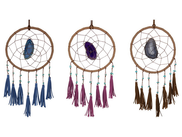 23CM AGATE DREAM CATCHER 3ASST