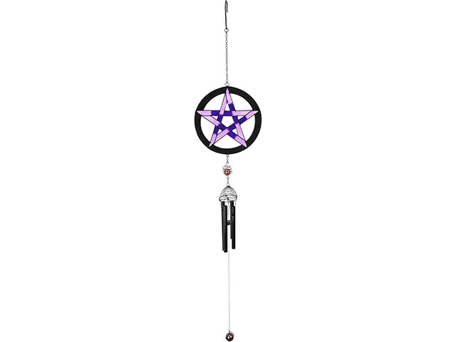 PURPLE PENTAGRAM WINDCHIME