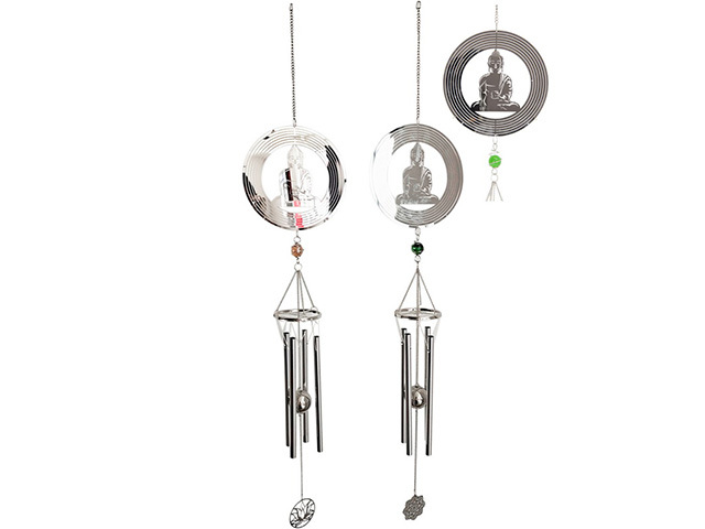 SILVER MEDITATING BUDDHA SPINNING WC 2ASST