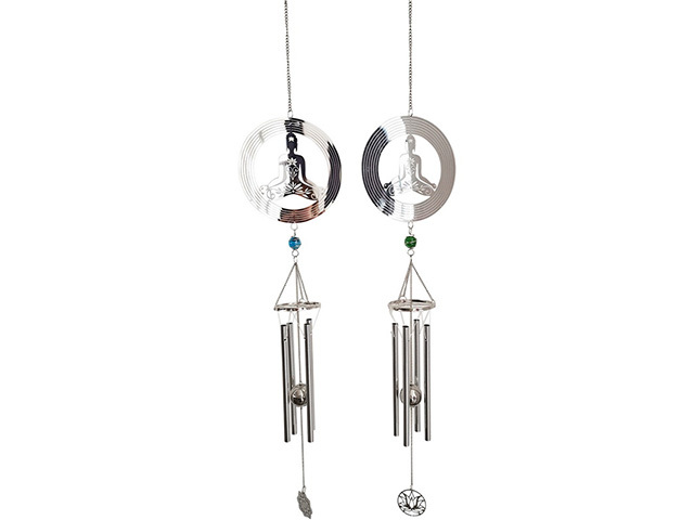 SILVER FLOWER PATTERN YOGA LADY 2ASST