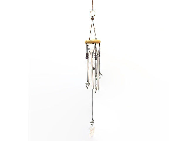 WINDCHIME 5TUBE W/FISH DSN 7X50CM