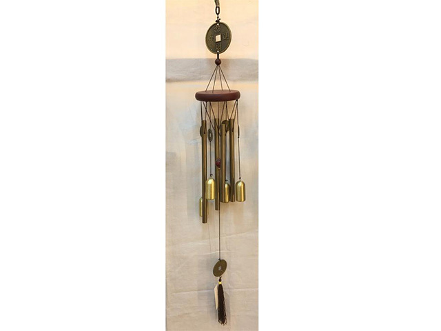 WINDCHIME 4 BRONZE TUBES 4 BELLS 70CM