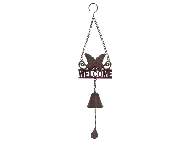 VINTAGE BUTTERFLY WELCOME BELL SOLD QTY2