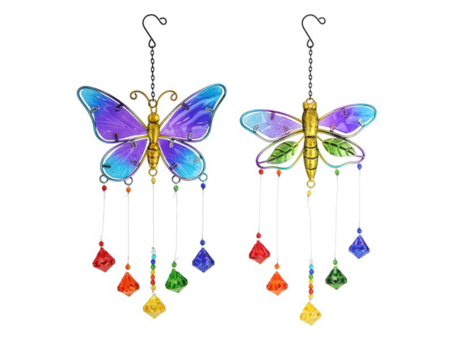 DFLY/BFLY HANGERS W/GEMS 2ASST QTY 4
