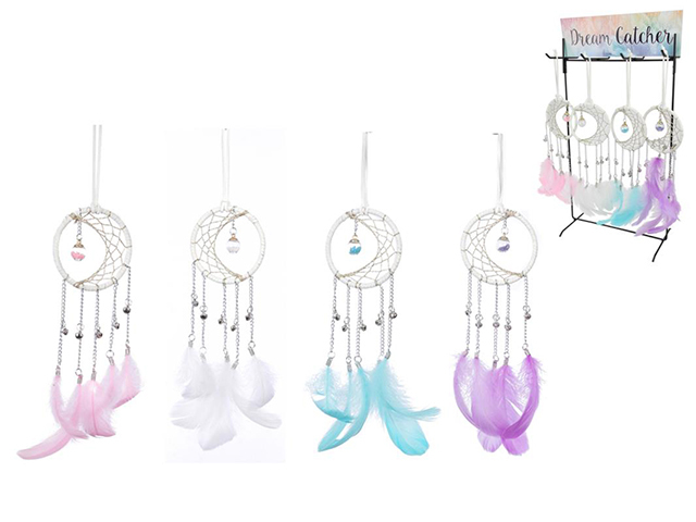 8CM MOON DREAM CATCHER W/WISHING BALL UN24