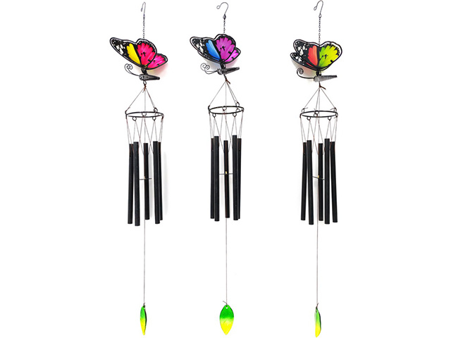 BUTTERFLY WINDCHIME 3ASST