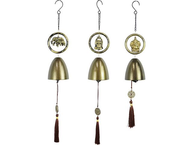 55CM GANESH ELEPHANT BUDDHA BELL 3ASST