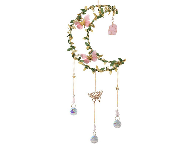 56CM FAIRY AND BUTTERFLY IN MOON CRYSTALS