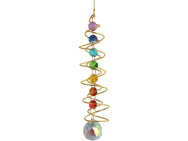 40CM DOUBLE SPIRAL CHAKRA CRYSTAL