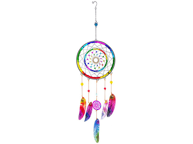 60CM GLASS DREAM CATCHER MOBILE CHIME QTY 2