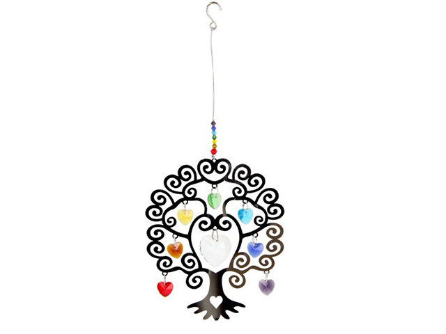 TREE OF LIFE CHAKRA SUN CATCHER SILVER QTY 8