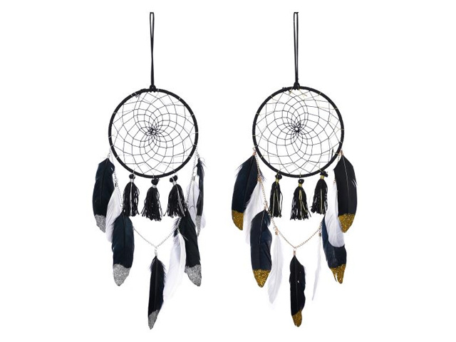 16CM BLACK DREAM CATCHER 2ASST