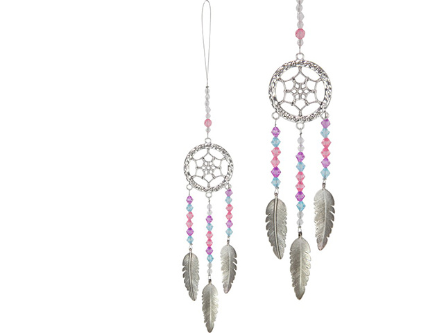 32CM BEADED METAL DREAM CATCHER QTY 12