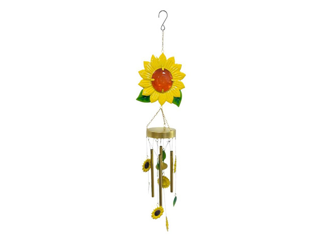 85CM SUNFLOWER WINDCHIME W/MINI SUNFLOWER QTY 2