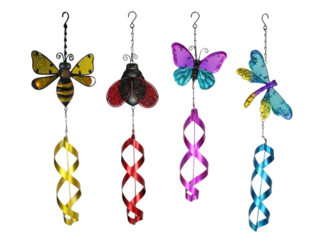 METAL/GLASS SPINNER INSECTS 4ASST