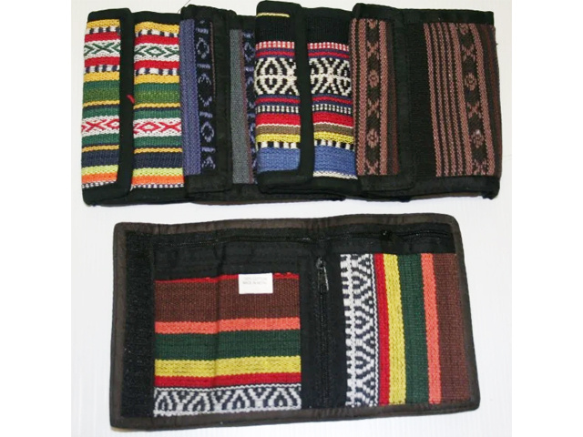 WALLET COTTON/JUTE ASST SOLD QTY12