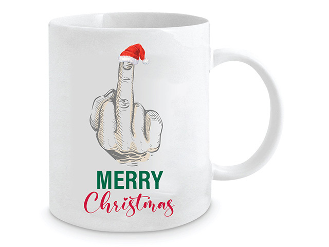 MERRY XMAS (FINGER) MUG 350ML