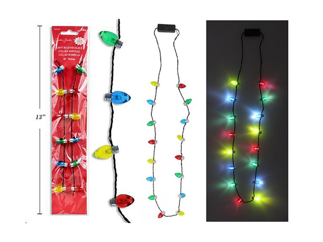 XMAS LED FLASHING NECKLACE 16 LIGHTS UN24