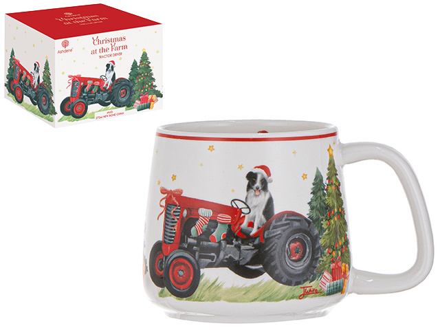 CHRISTMAS MUG TRACTOR DRIVER