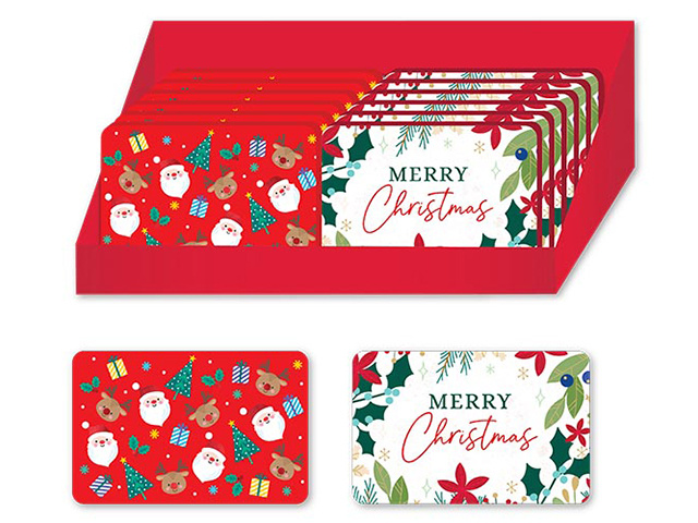 CHRISTMAS GIFT CARD TIN ASST UN12