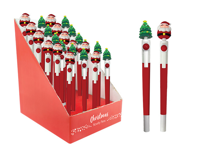 CHRISTMAS CHARACTER SPIN PEN UN24