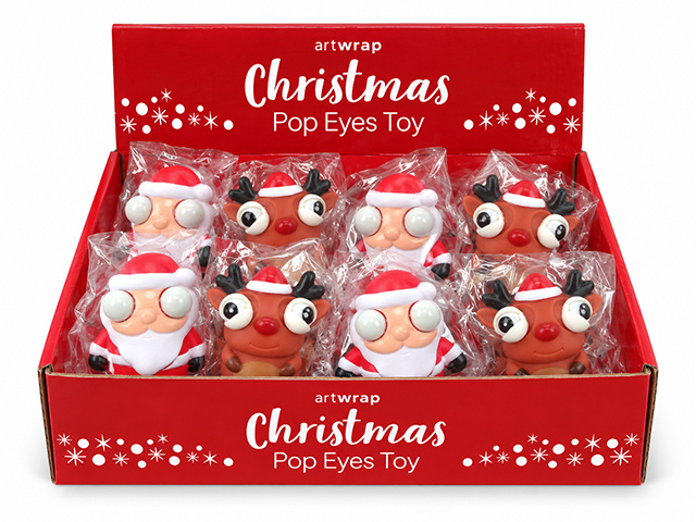 CHRISTMAS POP EYE SQUISH TOY UN12