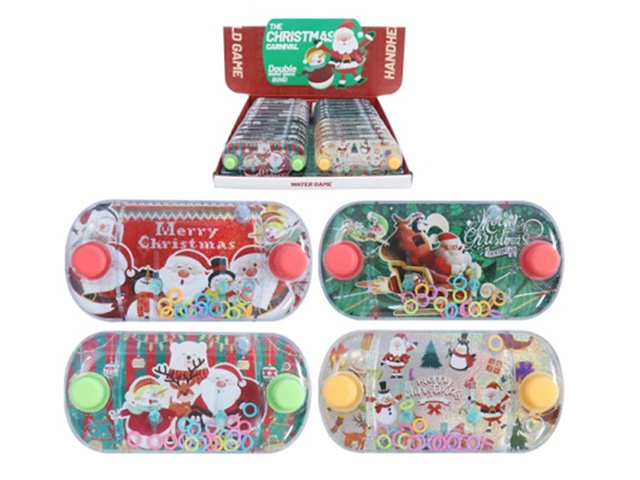 XMAS TOY WATER GAME 4ASST 12X6CM UN24